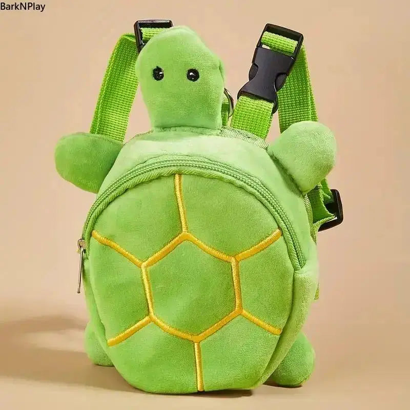 Turtle Plush Outdoor Animal Carrier Backpack with Safety Leash Harness for Small Dogs & Cats, Adjustable for Hiking & Travel, Hike Carry, Plush Fabric, Puppy Carrier, Plastic, Comfortable, Turtle Shape